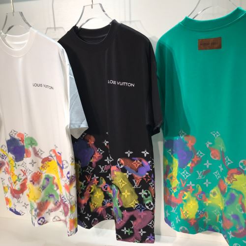 2022新作 半袖Tシャツ ルイ ヴィトン LOUIS VUITTON 3色可選 ルイ ヴィトンブランド コピー ラウンドネック 柔らかな質感 カラーラインナップ