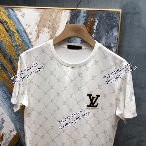  ムダな装飾を排したデザイン  3色可選  LOUIS VUITTONブランド 偽物 通販  半袖シャツ  ルイ ヴィトン LOUIS VUITTON  2021春夏
