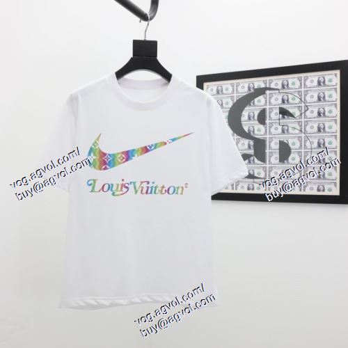  2021春夏 ルイ ヴィトン LOUIS VUITTON 半袖Tシャツ 2色可選 LOUIS VUITTON偽物ブランド 高級感を引き立てる