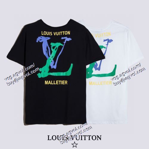  2021春夏 LOUIS VUITTONブランドコピー ファション性の高い ルイ ヴィトン LOUIS VUITTON 2色可選 半袖Tシャツ