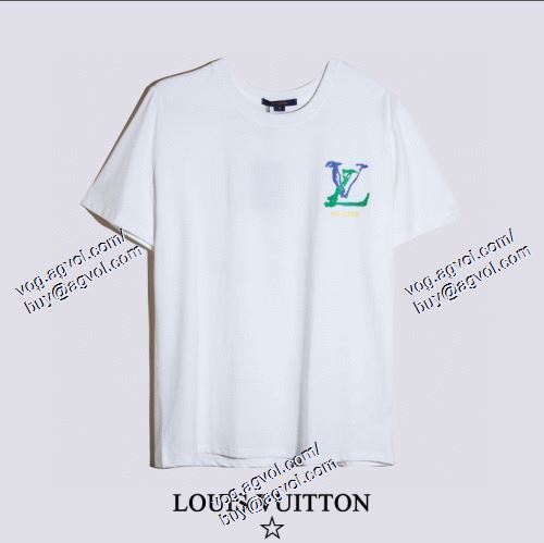  2021春夏 LOUIS VUITTONブランドコピー ファション性の高い ルイ ヴィトン LOUIS VUITTON 2色可選 半袖Tシャツ