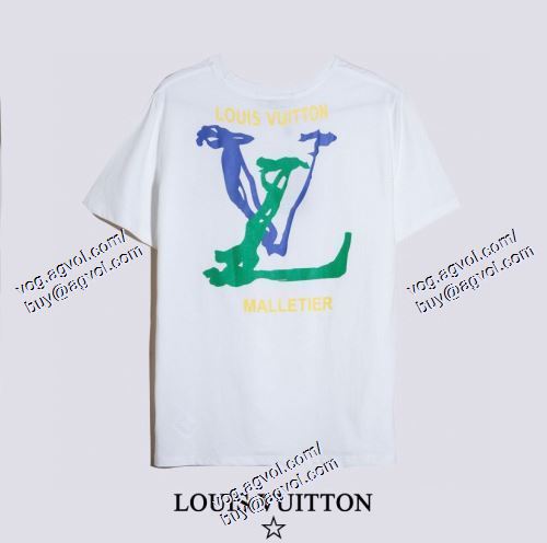  2021春夏 LOUIS VUITTONブランドコピー ファション性の高い ルイ ヴィトン LOUIS VUITTON 2色可選 半袖Tシャツ