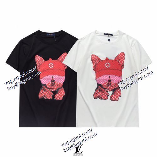  2021春夏 LOUIS VUITTONブランドコピー ルイ ヴィトン LOUIS VUITTON 2色可選 デザイン性の高い 半袖Tシャツ