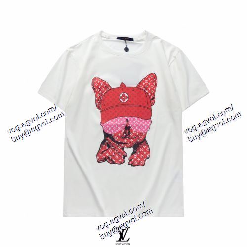  2021春夏 LOUIS VUITTONブランドコピー ルイ ヴィトン LOUIS VUITTON 2色可選 デザイン性の高い 半袖Tシャツ