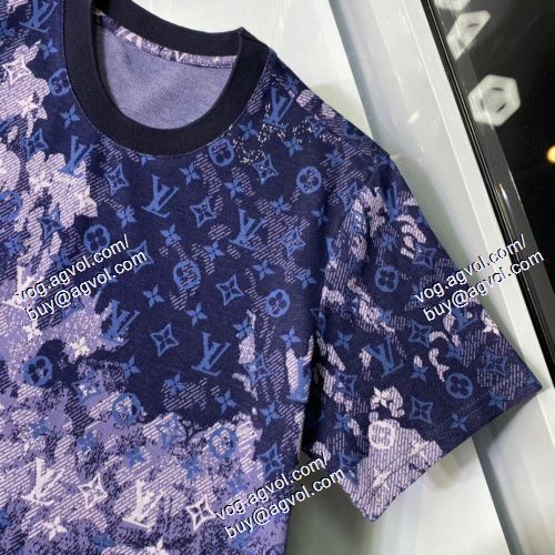  2021春夏 2色可選 LOUIS VUITTONコピー ルイ ヴィトン LOUIS VUITTON 半袖Tシャツ ポップ