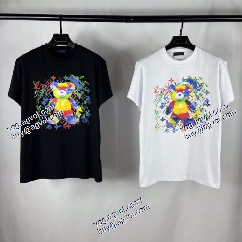 ルイ ヴィトン LOUIS VUITTON 2色可選 半袖Tシャツ LOUIS VUITTONブランドスーパーコピー 2021春夏 人気激売れ