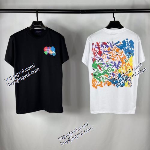  2021春夏 LOUIS VUITTONブランドコピー 2色可選 SALE開催 半袖Tシャツ ルイ ヴィトン LOUIS VUITTON 