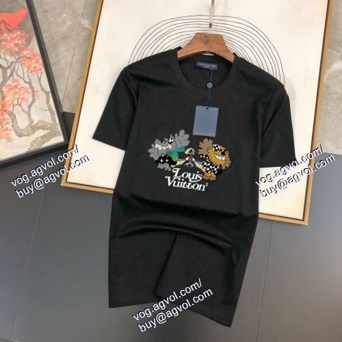  2色可選 半袖Tシャツ 2021春夏 贈り物にも◎ LOUIS VUITTONブランドコピー ルイ ヴィトン LOUIS VUITTON 