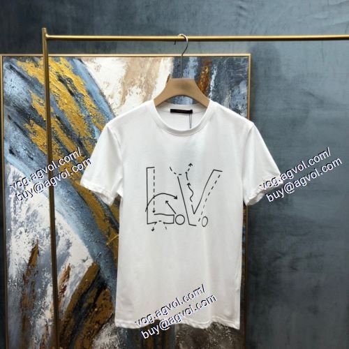  ルイ ヴィトン LOUIS VUITTON 2021春夏 LOUIS VUITTONブランド 偽物 通販 2色可選 半袖Tシャツ