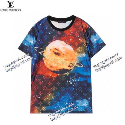  2021春夏 LOUIS VUITTONコピーブランド スタイルアップ効果 ルイ ヴィトン LOUIS VUITTON 半袖Tシャツ