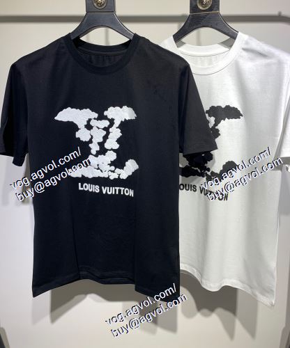  半袖Tシャツ 2色可選 2021春夏 ルイ ヴィトン LOUIS VUITTON 売れ筋のいい LOUIS VUITTON偽物ブランド