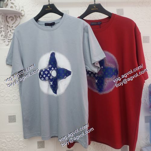  LOUIS VUITTONスーパーコピー 代引 半袖Tシャツ 4色可選 お洒落に魅せる ルイ ヴィトン LOUIS VUITTON 2021春夏