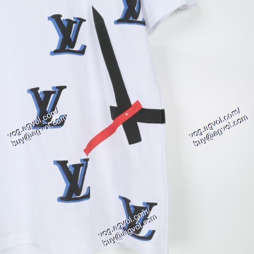  2021春夏 LOUIS VUITTONブランドコピー ルイ ヴィトン LOUIS VUITTON 半袖Tシャツ 2色可選 超目玉