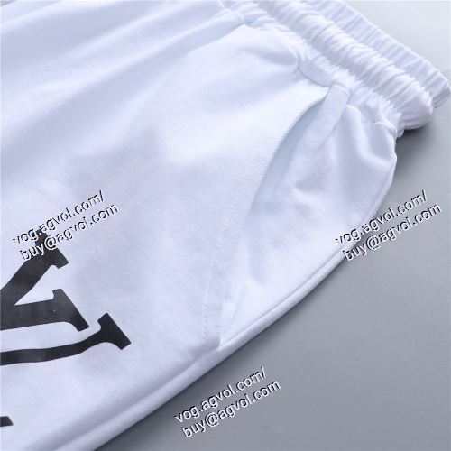  2色可選 LOUIS VUITTONスーパーコピー 代引 半袖Tシャツ 上下セット セール中 ルイ ヴィトン LOUIS VUITTON 2021春夏