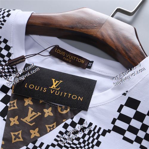  2021春夏 LOUIS VUITTONブランドコピー 半袖Tシャツ 上下セット ルイ ヴィトン LOUIS VUITTON 人気激売れ 2色可選 