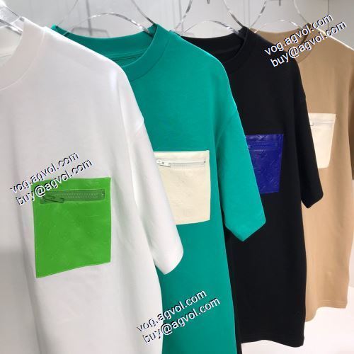 2021春夏 ルイ ヴィトン LOUIS VUITTON ルイ ヴィトンブランド コピー 長く愛用できる 4色可選 半袖Tシャツ ラウンドネック シンプル