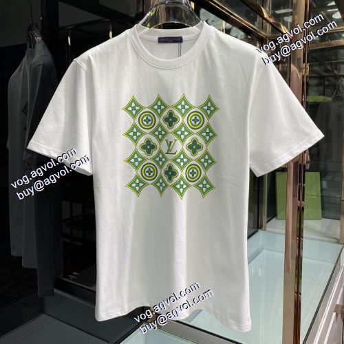 半袖Tシャツ ルイ ヴィトンスーパーコピー ラックスした雰囲気 風合いが出る プリント 2021春夏 ルイ ヴィトン LOUIS VUITTON 2色可選