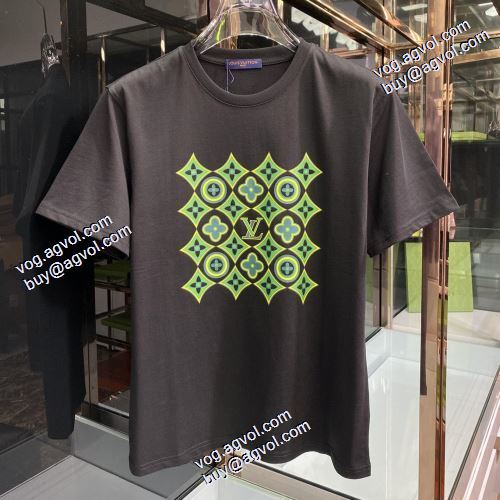 半袖Tシャツ ルイ ヴィトンスーパーコピー ラックスした雰囲気 風合いが出る プリント 2021春夏 ルイ ヴィトン LOUIS VUITTON 2色可選
