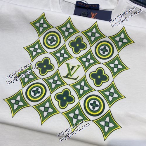 半袖Tシャツ ルイ ヴィトンスーパーコピー ラックスした雰囲気 風合いが出る プリント 2021春夏 ルイ ヴィトン LOUIS VUITTON 2色可選