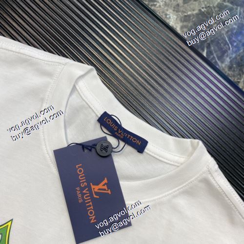 半袖Tシャツ ルイ ヴィトンスーパーコピー ラックスした雰囲気 風合いが出る プリント 2021春夏 ルイ ヴィトン LOUIS VUITTON 2色可選