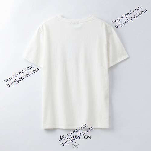2色可選 2021春夏 落ち着いた感覚 ルイ ヴィトンコピー ルイ ヴィトン LOUIS VUITTON 半袖Tシャツ プリント 流行に関係なく長年愛用できる