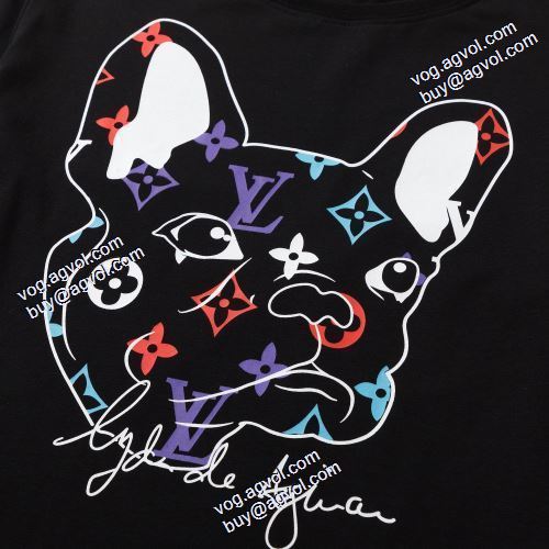 2色可選 2021春夏 落ち着いた感覚 ルイ ヴィトンコピー ルイ ヴィトン LOUIS VUITTON 半袖Tシャツ プリント 流行に関係なく長年愛用できる