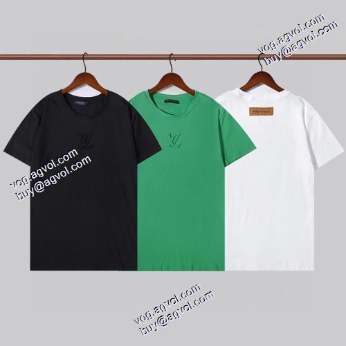 数に限りがある 2021春夏 ラウンドネック ルイ ヴィトン LOUIS VUITTON ルイ ヴィトンコピー ブランド 半袖Tシャツ オリジナル 3色可選