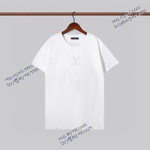数に限りがある 2021春夏 ラウンドネック ルイ ヴィトン LOUIS VUITTON ルイ ヴィトンコピー ブランド 半袖Tシャツ オリジナル 3色可選
