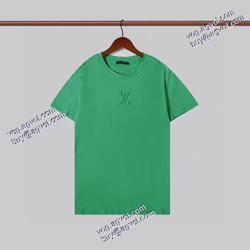 数に限りがある 2021春夏 ラウンドネック ルイ ヴィトン LOUIS VUITTON ルイ ヴィトンコピー ブランド 半袖Tシャツ オリジナル 3色可選