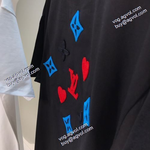 3色可選 半袖Tシャツ 肩ロゴ付 ルイ ヴィトンブランド 偽物 通販 ファション性の高い 優しいフィット感 2021春夏 ルイ ヴィトン LOUIS VUITTON