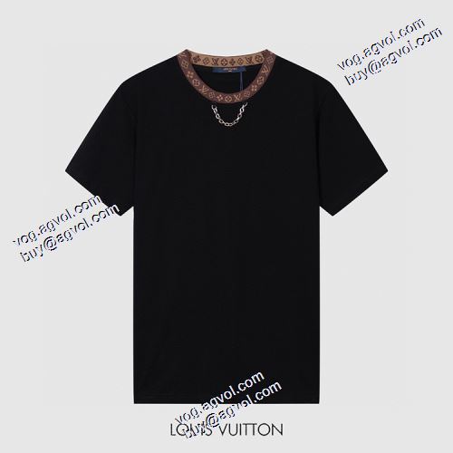 2色可選 セール中 ルイ ヴィトン偽物ブランド 半袖Tシャツ デザイン性の高い 2021春夏 ルイ ヴィトン LOUIS VUITTON ラウンドネック