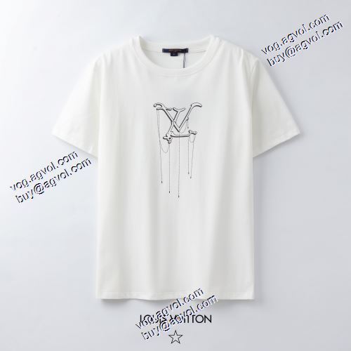 おすすめ/オススメ ルイ ヴィトンスーパーコピー 2021春夏 ルイ ヴィトン LOUIS VUITTON 2色可選 半袖Tシャツ プリント 通気性に優れた