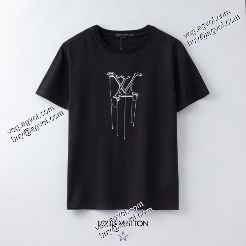 おすすめ/オススメ ルイ ヴィトンスーパーコピー 2021春夏 ルイ ヴィトン LOUIS VUITTON 2色可選 半袖Tシャツ プリント 通気性に優れた