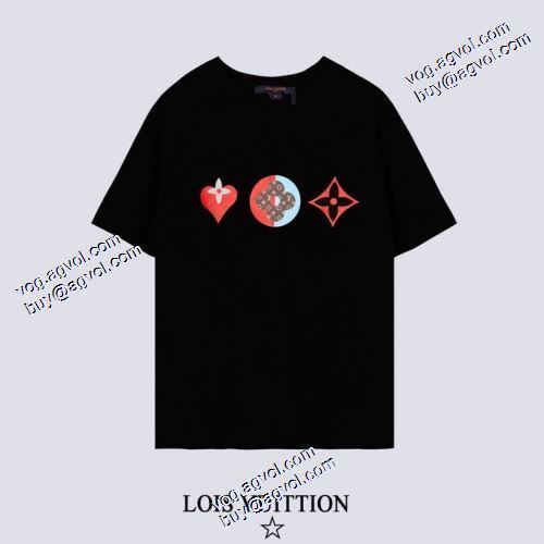 2021春夏 ルイ ヴィトン LOUIS VUITTON ラウンドネック コスパ最高のプライス ルイ 半袖Tシャツ 2色可選 ヴィトンブランドスーパーコピー お洒落に魅せる