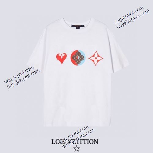 2021春夏 ルイ ヴィトン LOUIS VUITTON ラウンドネック コスパ最高のプライス ルイ 半袖Tシャツ 2色可選 ヴィトンブランドスーパーコピー お洒落に魅せる