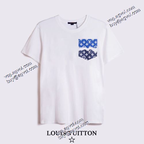 2色可選 プリント 半袖Tシャツ ルイ ヴィトンブランドコピー ファッション 人気 自然な肌触り 2021春夏 ルイ ヴィトン LOUIS VUITTON