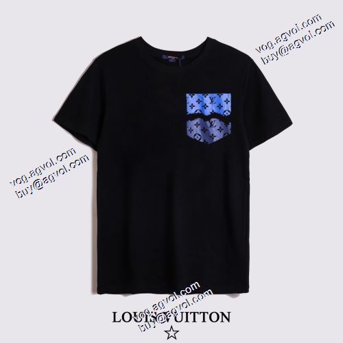 2色可選 プリント 半袖Tシャツ ルイ ヴィトンブランドコピー ファッション 人気 自然な肌触り 2021春夏 ルイ ヴィトン LOUIS VUITTON