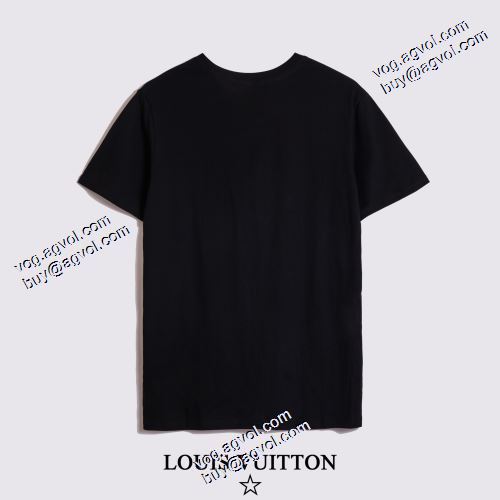 2色可選 プリント 半袖Tシャツ ルイ ヴィトンブランドコピー ファッション 人気 自然な肌触り 2021春夏 ルイ ヴィトン LOUIS VUITTON