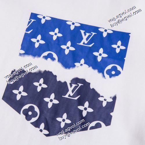 2色可選 プリント 半袖Tシャツ ルイ ヴィトンブランドコピー ファッション 人気 自然な肌触り 2021春夏 ルイ ヴィトン LOUIS VUITTON