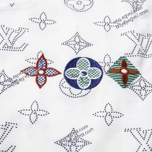 ポップ 2021春夏 ルイ ヴィトンブランド コピー ルイ ヴィトン LOUIS VUITTON 2色可選 半袖Tシャツ 気軽にカジュアルに使える 刺繍使い