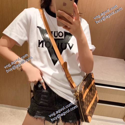 衿裏配色 2021春夏 半袖Tシャツ  ルイ ヴィトン LOUIS VUITTON ルイ ヴィトンスーパーコピー 存在感のある 2色可選 オリジナル