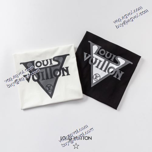 衿裏配色 2021春夏 半袖Tシャツ  ルイ ヴィトン LOUIS VUITTON ルイ ヴィトンスーパーコピー 存在感のある 2色可選 オリジナル