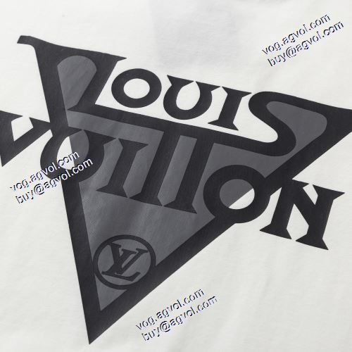 衿裏配色 2021春夏 半袖Tシャツ  ルイ ヴィトン LOUIS VUITTON ルイ ヴィトンスーパーコピー 存在感のある 2色可選 オリジナル