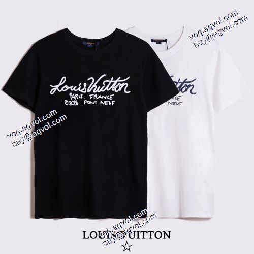 半袖Tシャツ ルイ ヴィトンコピー 大好評 男女兼用 2色可選 優しいフィット感 2021春夏 ルイ ヴィトン LOUIS VUITTON