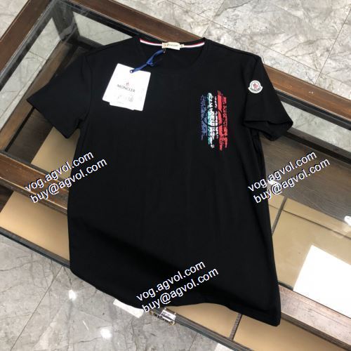  スタイルアップ効果  モンクレール MONCLER  半袖シャツ  MONCLERスーパーコピー 代引  2021春夏 2色可選