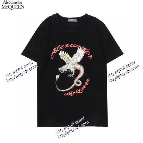  アレキサンダー マックイーン alexander mcqueen 2色可選 半袖Tシャツ alexander mcqueenブランド 偽物 通販 存在感◎ 2021春夏