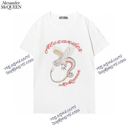  アレキサンダー マックイーン alexander mcqueen 2色可選 半袖Tシャツ alexander mcqueenブランド 偽物 通販 存在感◎ 2021春夏