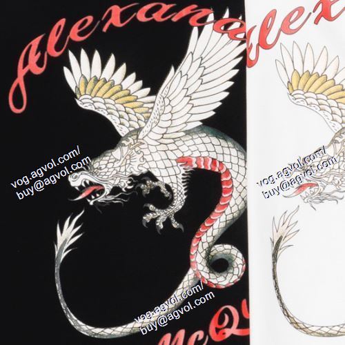  アレキサンダー マックイーン alexander mcqueen 2色可選 半袖Tシャツ alexander mcqueenブランド 偽物 通販 存在感◎ 2021春夏 