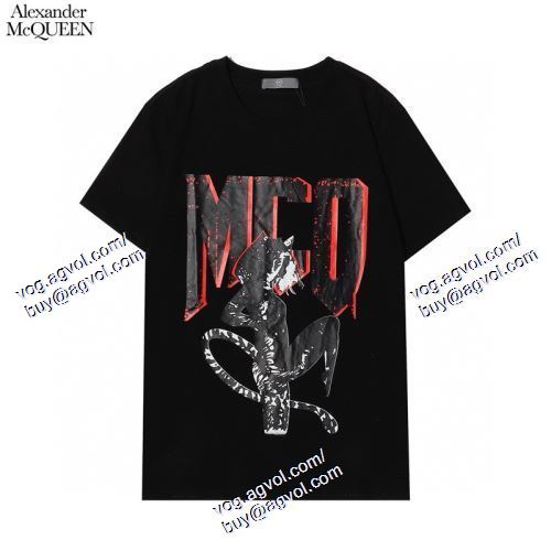  2色可選 2021春夏 alexander mcqueenスーパーコピー 贈り物にも◎ 半袖Tシャツアレキサンダー マックイーン alexander mcqueen 