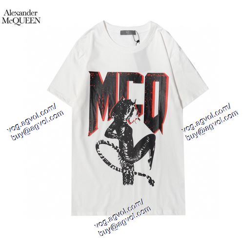  2色可選 2021春夏 alexander mcqueenスーパーコピー 贈り物にも◎ 半袖Tシャツアレキサンダー マックイーン alexander mcqueen 
